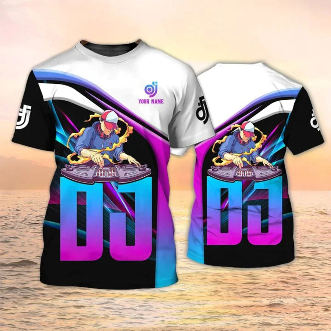 Custom 3D All Over Print Playing DJ Shirt Men Women Colorfull Disc Jockey T-Shirt