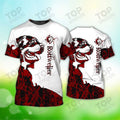 Red Rottweiler T-Shirt, Rottweiler T-Shirt, Dog T-Shirt For Humans