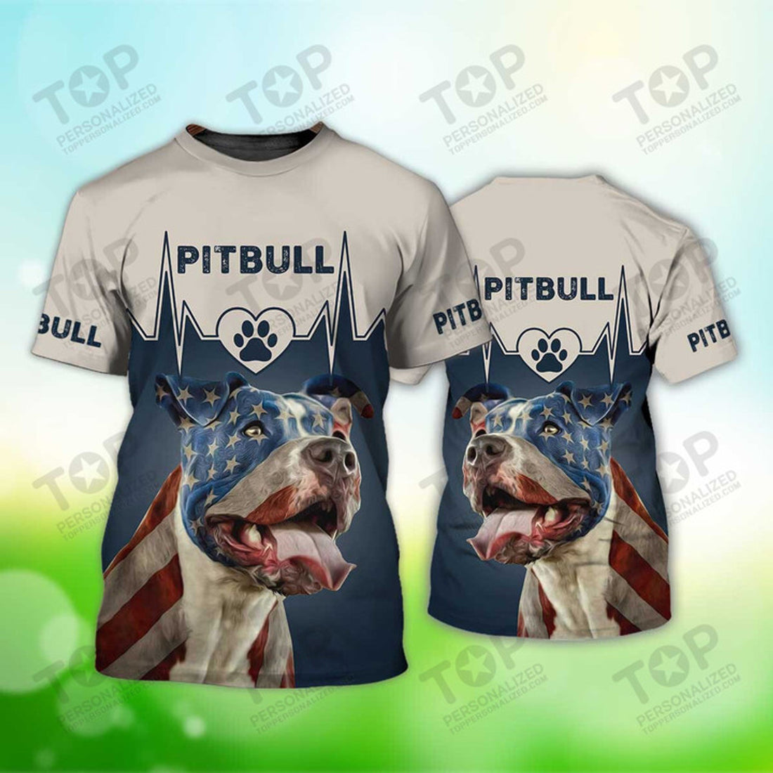Pitbull America T-Shirt, Pitbull T-Shirt, Dog T-Shirt