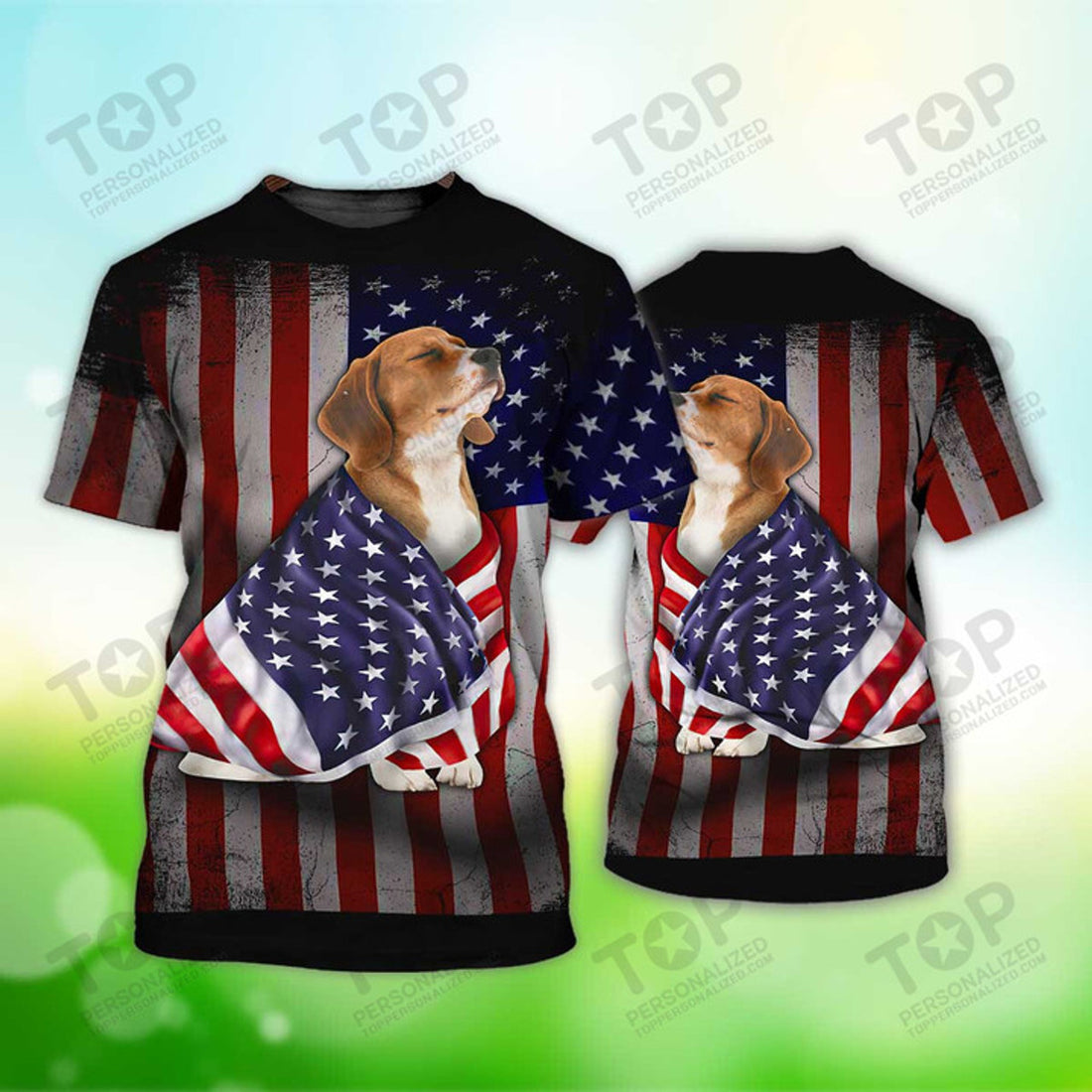 Beagle America T-Shirt, Beagle T-Shirt, Dog T-Shirt For