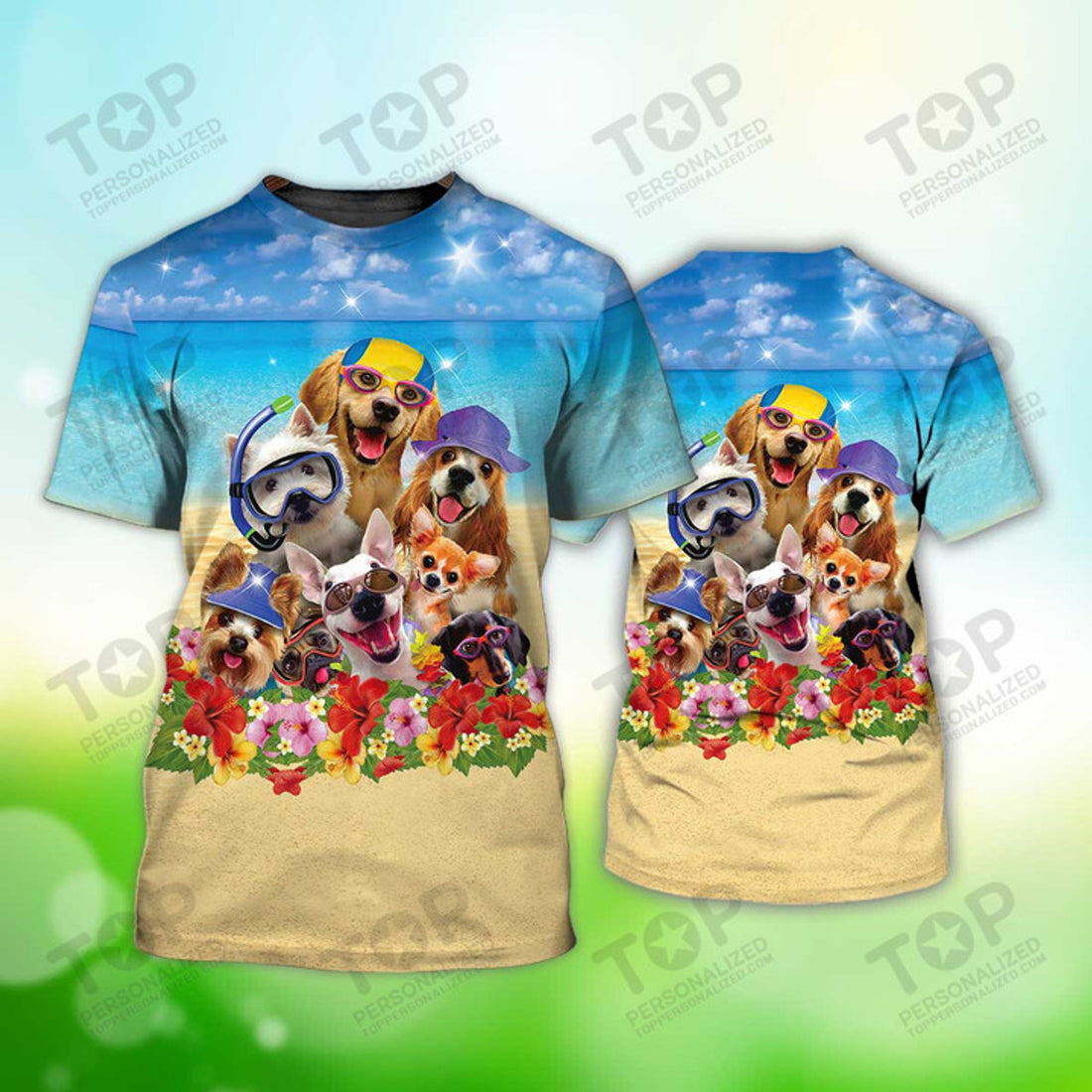Dogs Holiday Summer T-Shirt, Dog T-Shirt For Humans