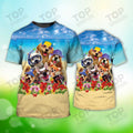 Dogs Holiday Summer T-Shirt, Dog T-Shirt For Humans