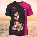FUNSTUFFPRINT Event Planner Custom T-Shirt Party Planner Uniform Black Pink 3D T-shirt