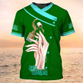 FUNSTUFFPRINT Nail Hustler T-Shirt Nail Uniform Green 3D T-shirt