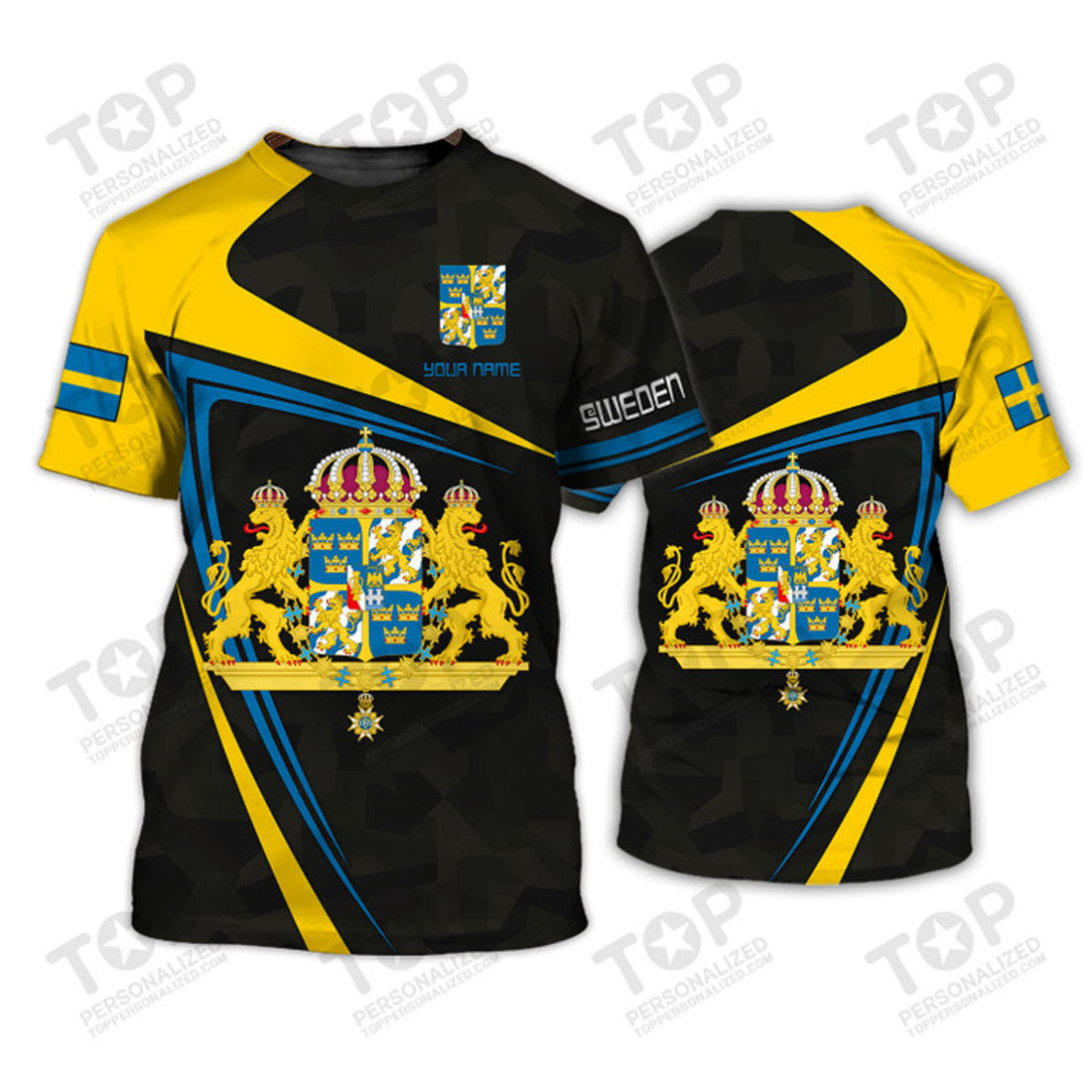 Custom Sweden 3D All Over Print T-Shirt