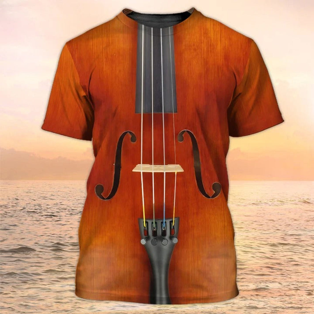 FUNSTUFFPRINT Cello T-Shirt, Violoncelle T-Shirts, Mens Guitar 3D Shirts 3D T-shirt