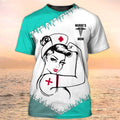 FUNSTUFFPRINT Nurse Mom T-Shirt, Nursing Custom Shirts, Nurse Personalized Name, Funny Nurse Shirt 3D T-shirt