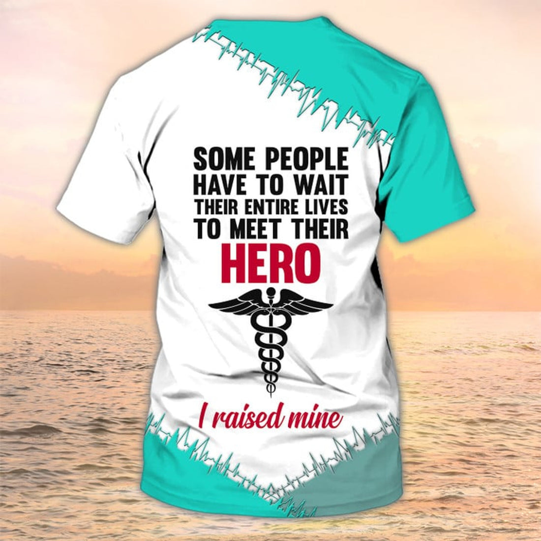FUNSTUFFPRINT Nurse Mom T-Shirt, Nursing Custom Shirts, Nurse Personalized Name, Funny Nurse Shirt 3D T-shirt