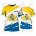 Custom Sweden v19 Personalized Name 3D T-Shirt