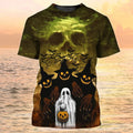 FUNSTUFFPRINT Mens Halloween Shirt, Halloween Ghost All Over Print T-Shirts, Halloween 3D Shirts For Adults 3D T-shirt