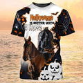 Horse Halloween 3D Shirt Men Women, Ghost Riding Halloween T-Shirt, Halloween Shirt Gift