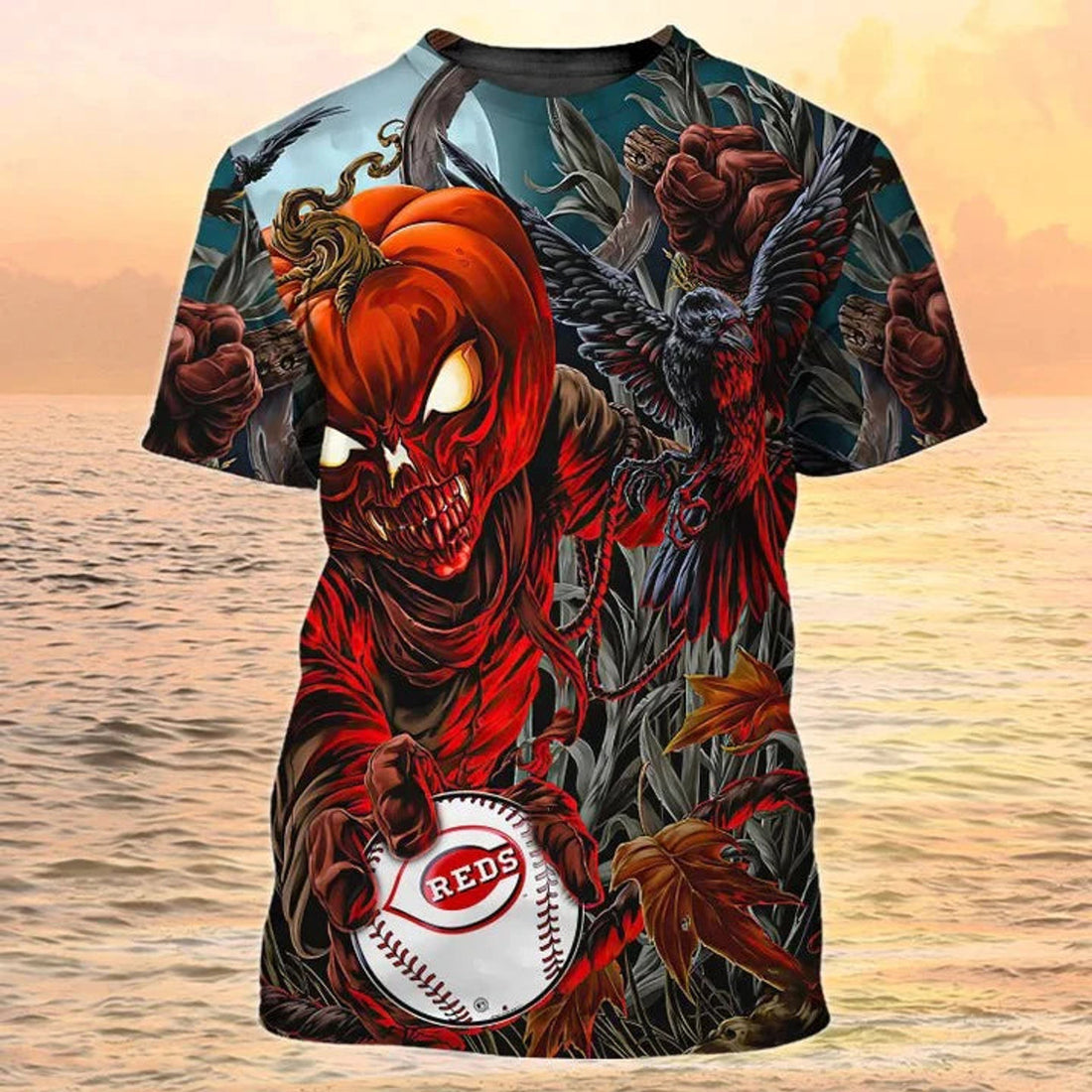 Funny Halloween Baseball Shirts, Halloween Softball T-Shirts, 3D All Over Print Halloween On Shirts