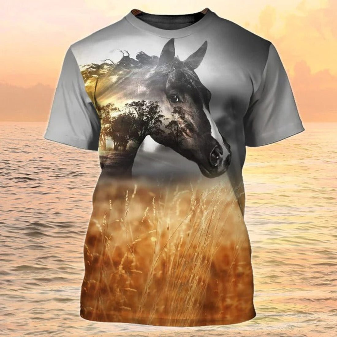 FUNSTUFFPRINT 3D All Over Print Horse Shirt, Horse T-Shirt Men Women, Gift For Horse Lovers 3D T-shirt