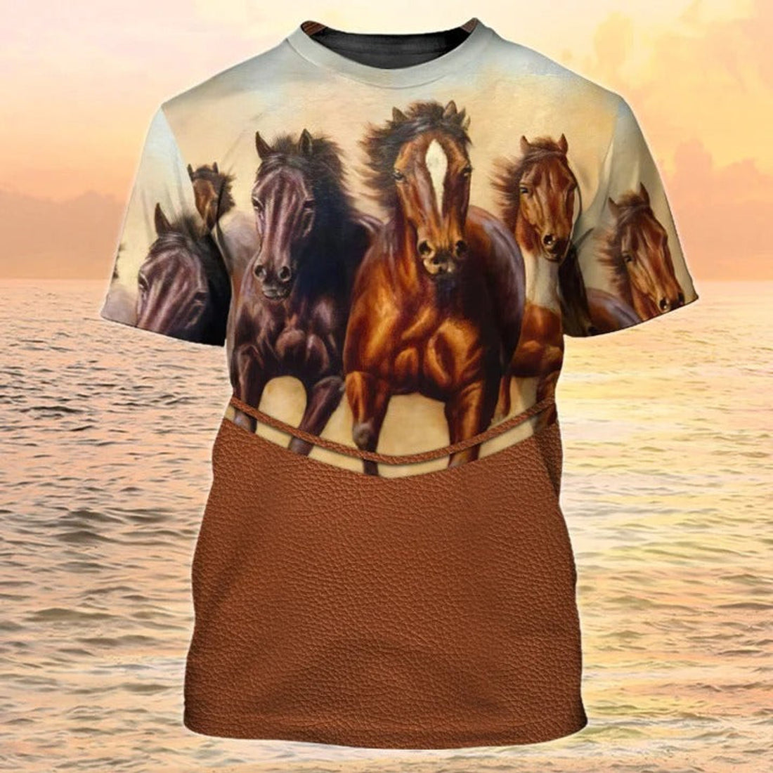 FUNSTUFFPRINT Funny Horse Shirts, Horse T-Shirt, Funny Horse Shirts 3D All Over Print 3D T-shirt