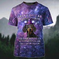 Funny Halloween Dog Shirt, That isn't Dachshund Problem T-Shirt, Purple Dog On Halloween T-Shirt