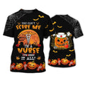 Halloween Nurse T-Shirt, You Can't Scare Me Halloween Gift For Nurse