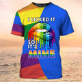 FUNSTUFFPRINT 3D All Over Print LGBT-Shirt, I Licked It So It's Mine Pride Hoodie, Couple Gay Clothing, LGBT Gifts 3D T-shirt