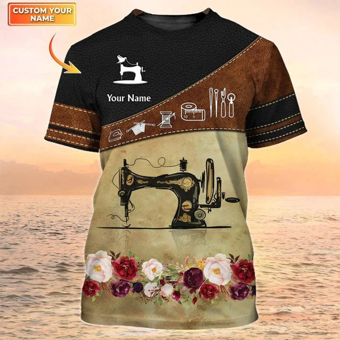 Custom 3D Printed Sewing T-Shirt Men Women, Shirt With Sewing Design, Tailor Shirt, Tailors Gifts