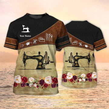 Custom 3D Printed Sewing T-Shirt Men Women, Shirt With Sewing Design, Tailor Shirt, Tailors Gifts