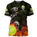 Custom Skull Tennis T-Shirt, 3D All Over Print Tennis Shirt, Tennis Team Club Uniform, Tennis Player Gift