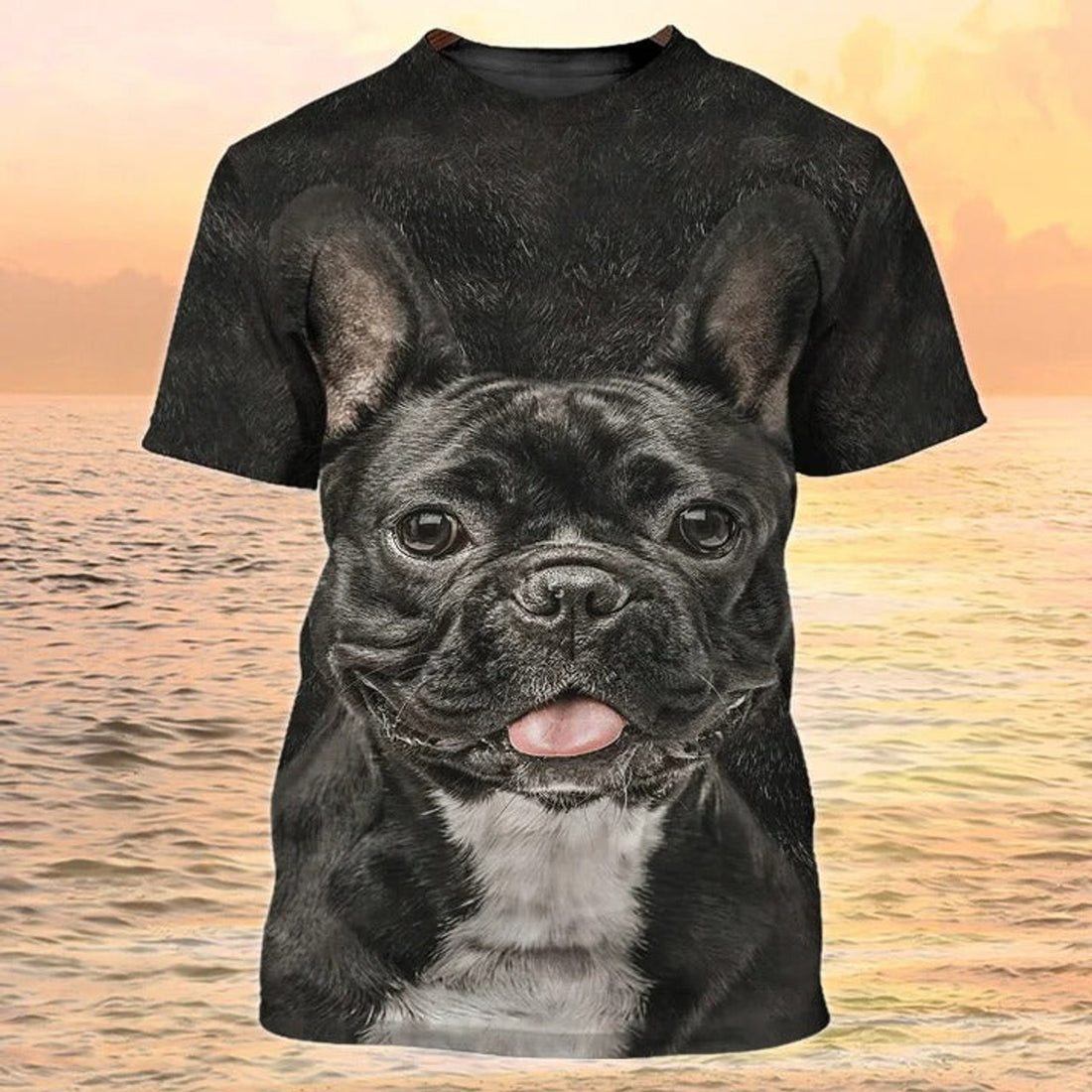 FUNSTUFFPRINT 3D Print French Bulldog T-Shirt, Bulldog Shirt Men Women, Love Dog Shirt 3D T-shirt