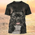 FUNSTUFFPRINT 3D Print French Bulldog T-Shirt, Bulldog Shirt Men Women, Love Dog Shirt 3D T-shirt