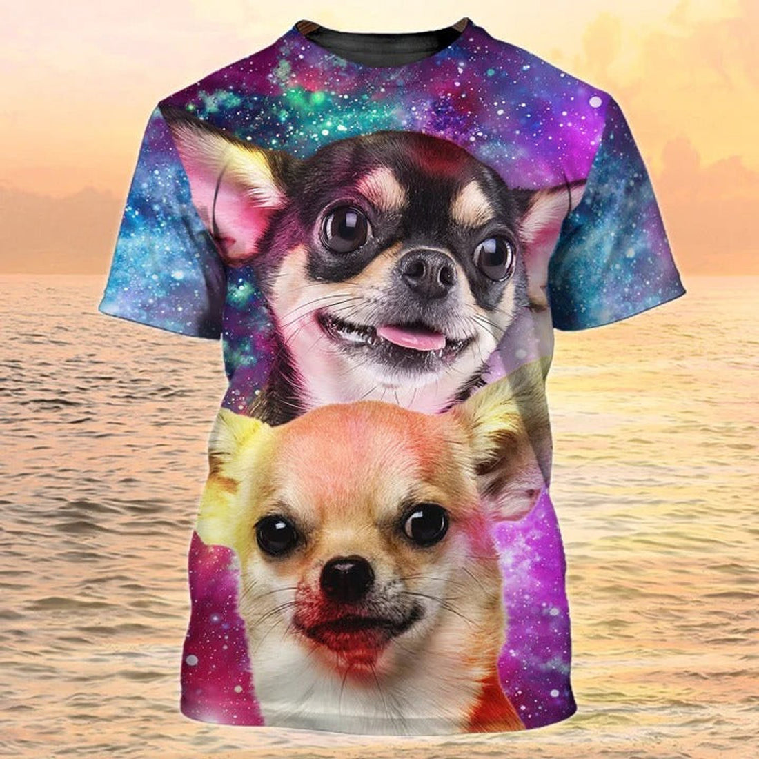 FUNSTUFFPRINT 3D All Over Printed Chihuahua T-Shirt, Dog Printed On Shirt Men Women, Gift For Dog Lover 3D T-shirt