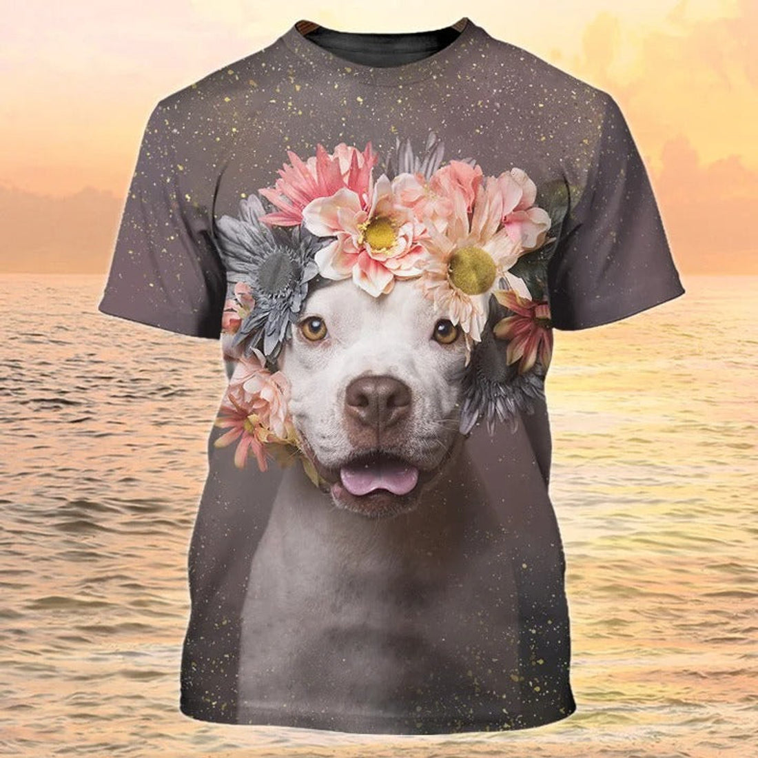 FUNSTUFFPRINT 3D All Over Print Pit Bull T-Shirt, Pitbull Shirts, Pitbull Tee Shirts 3D T-shirt