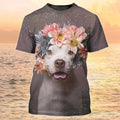 FUNSTUFFPRINT 3D All Over Print Pit Bull T-Shirt, Pitbull Shirts, Pitbull Tee Shirts 3D T-shirt