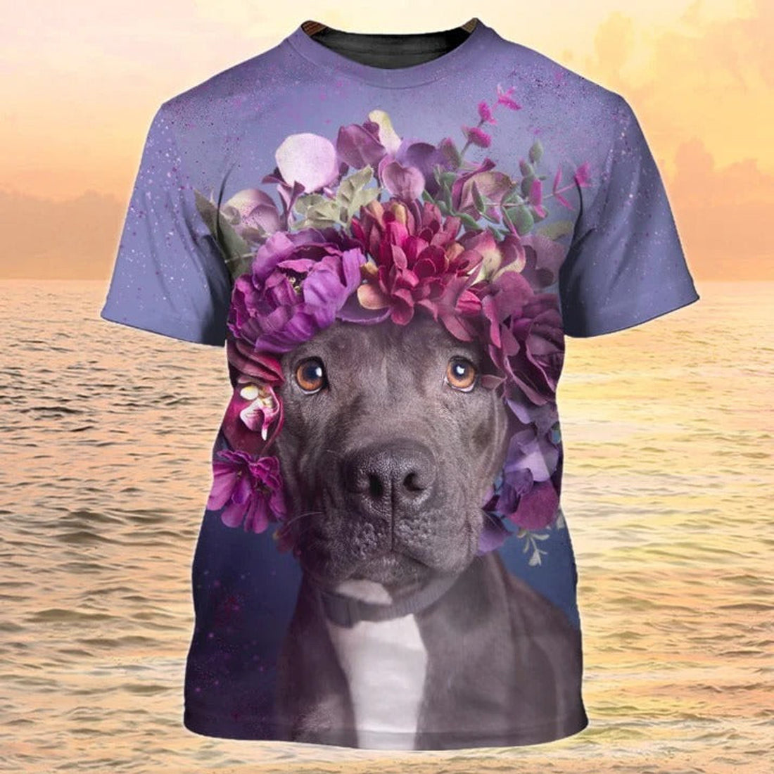 FUNSTUFFPRINT 3D Funny Print Pitbull Tee Shirt, Men Women Pitbull Shirt, Dog Shirt, Dog Lover Gift 3D T-shirt