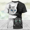 Cat White&Black 3d Full Print