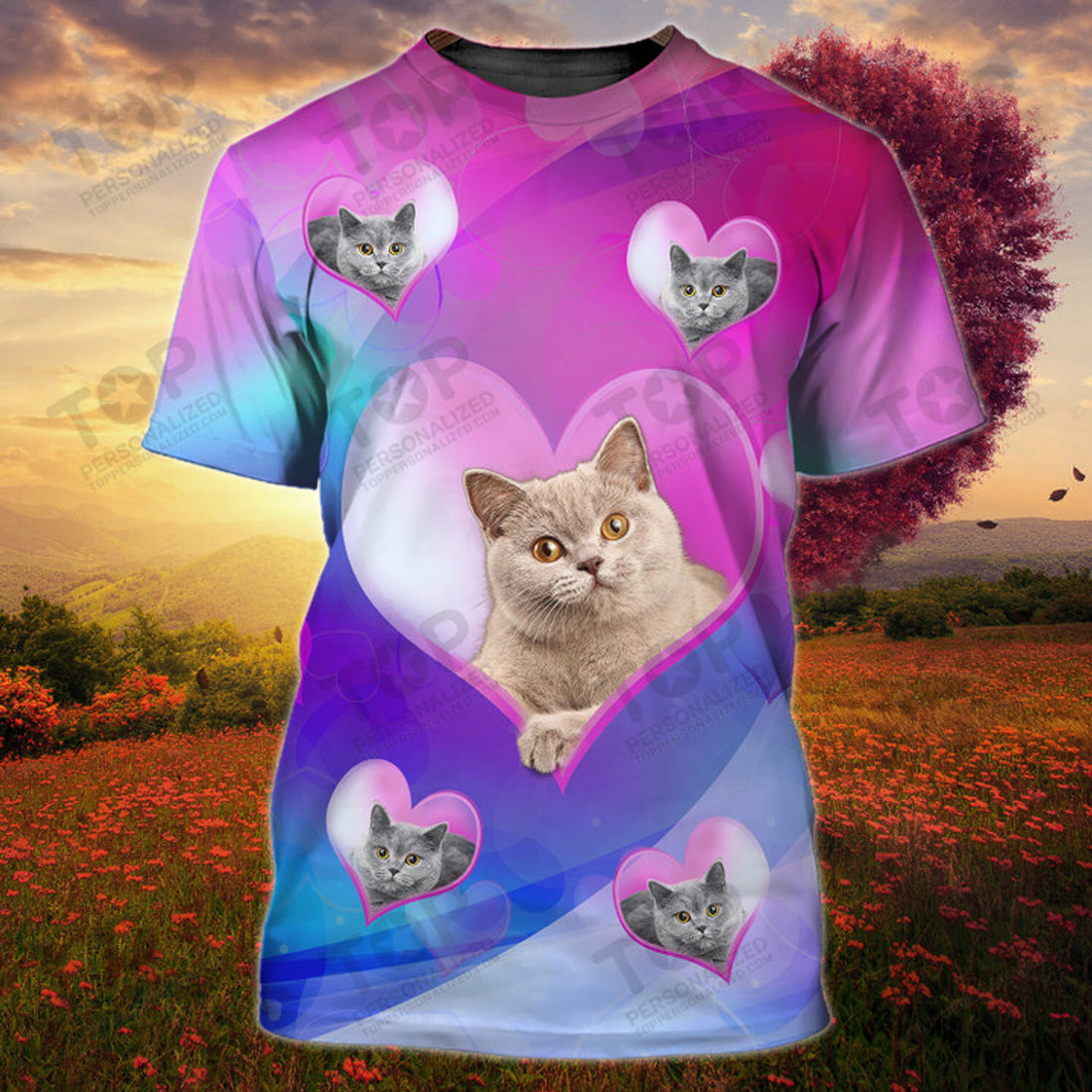 British Shorthair Cat 3D T-Shirt