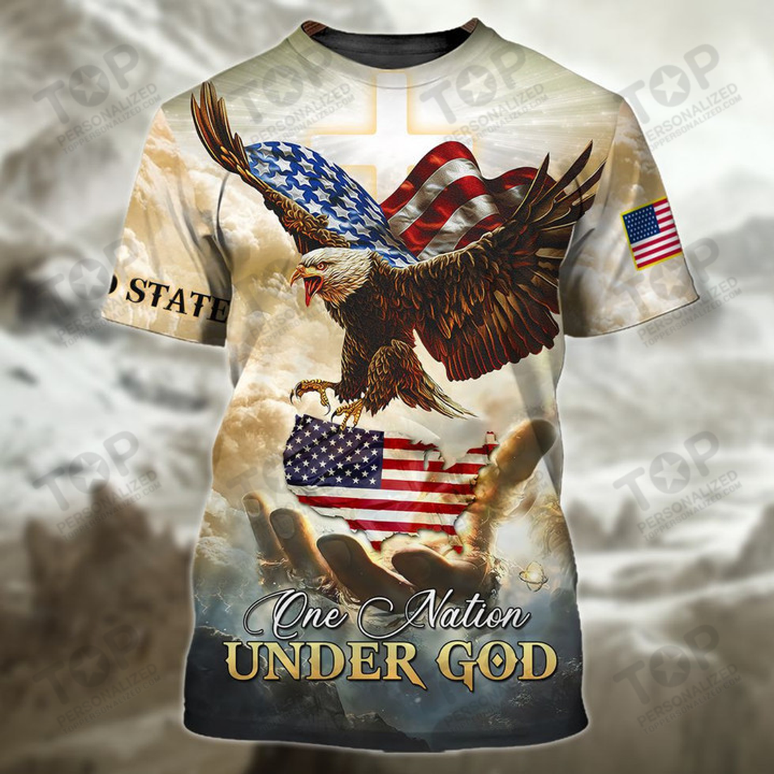 One Nation Under God Eagle 3D All Over Print T-Shirt