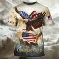 One Nation Under God Eagle 3D All Over Print T-Shirt
