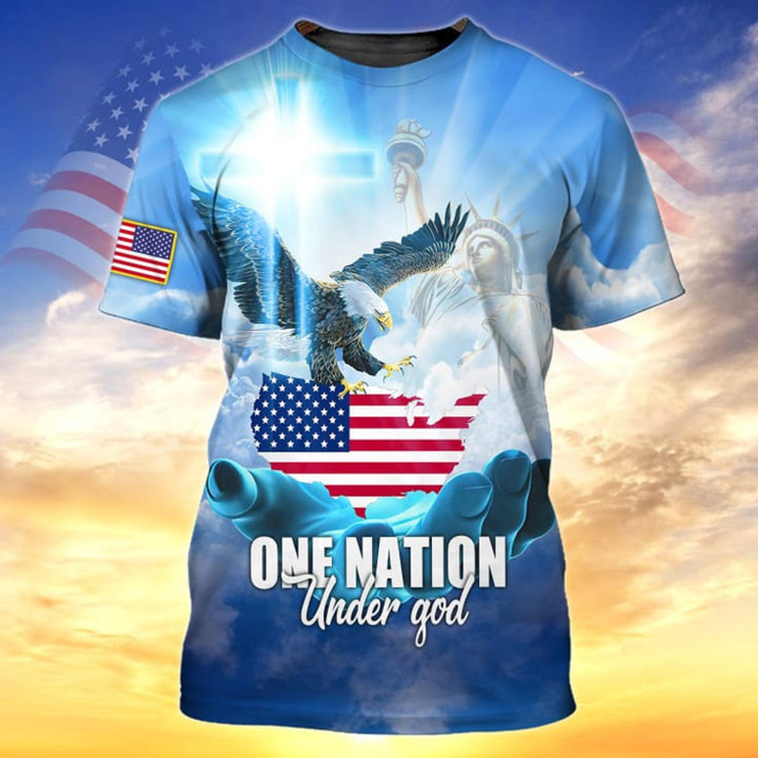 Eagle One Nation God 3D All Over Print T-Shirt