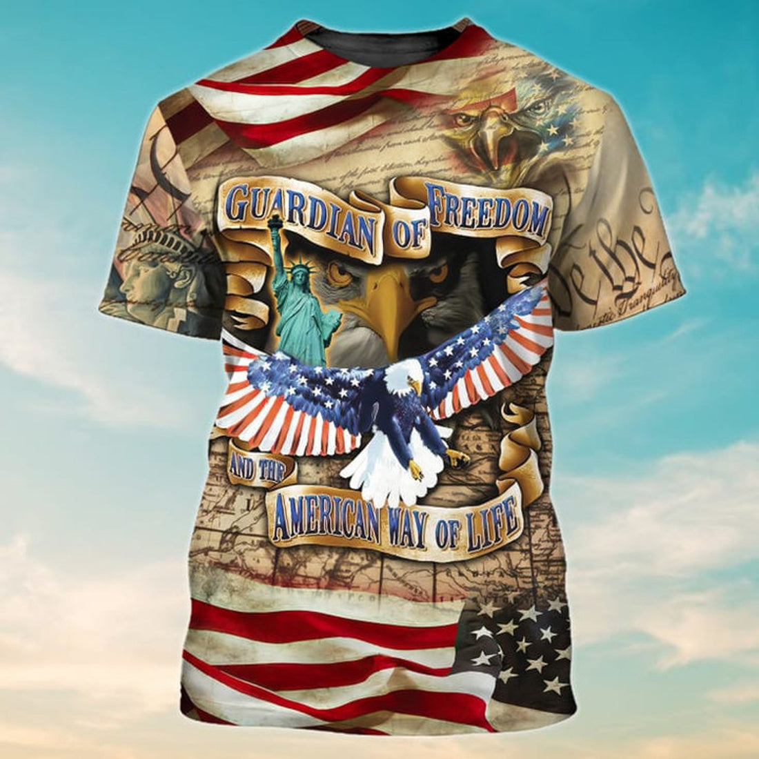 Eagle Flag 3D All Over Print T-Shirt