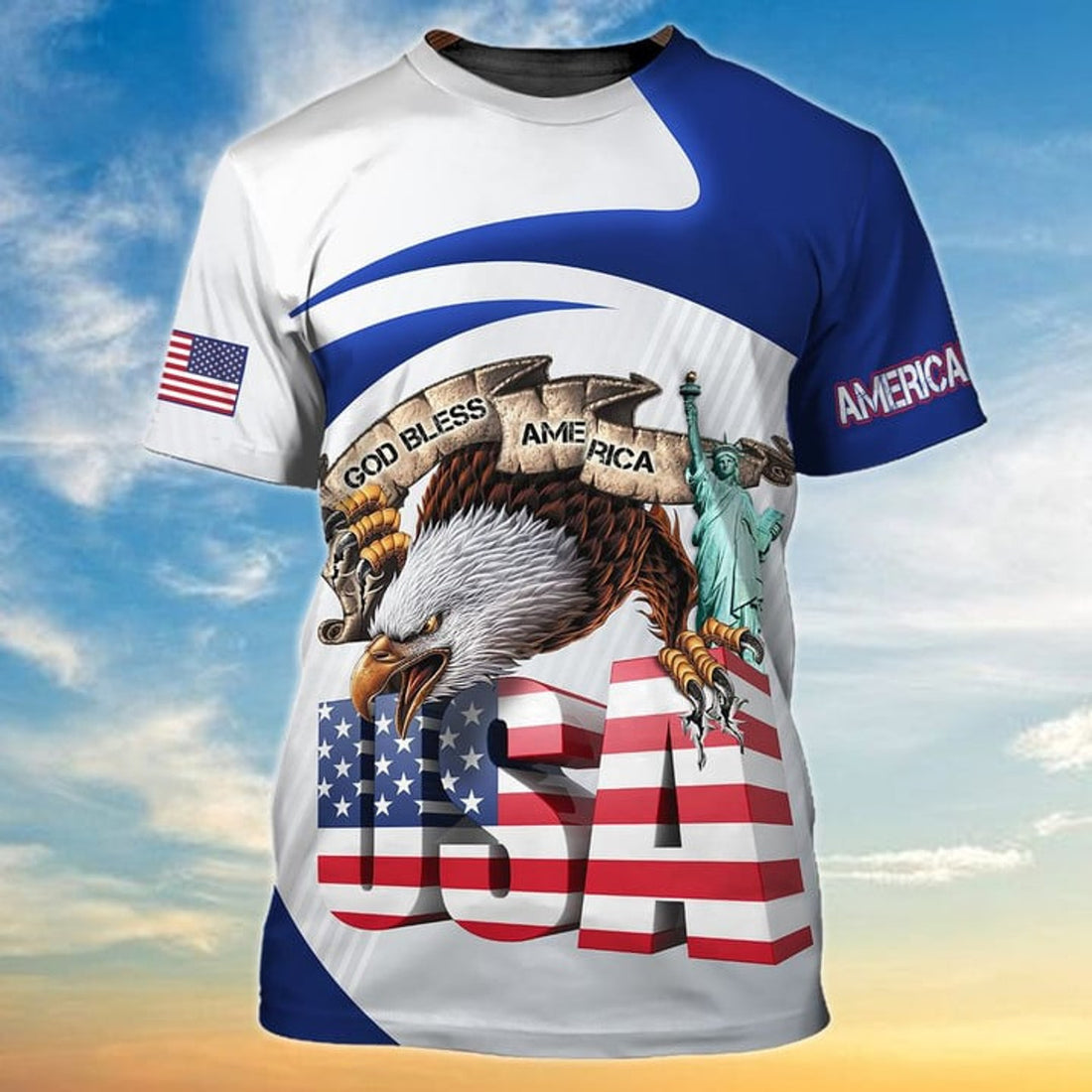 God Bless America 3D All Over Print T-Shirt