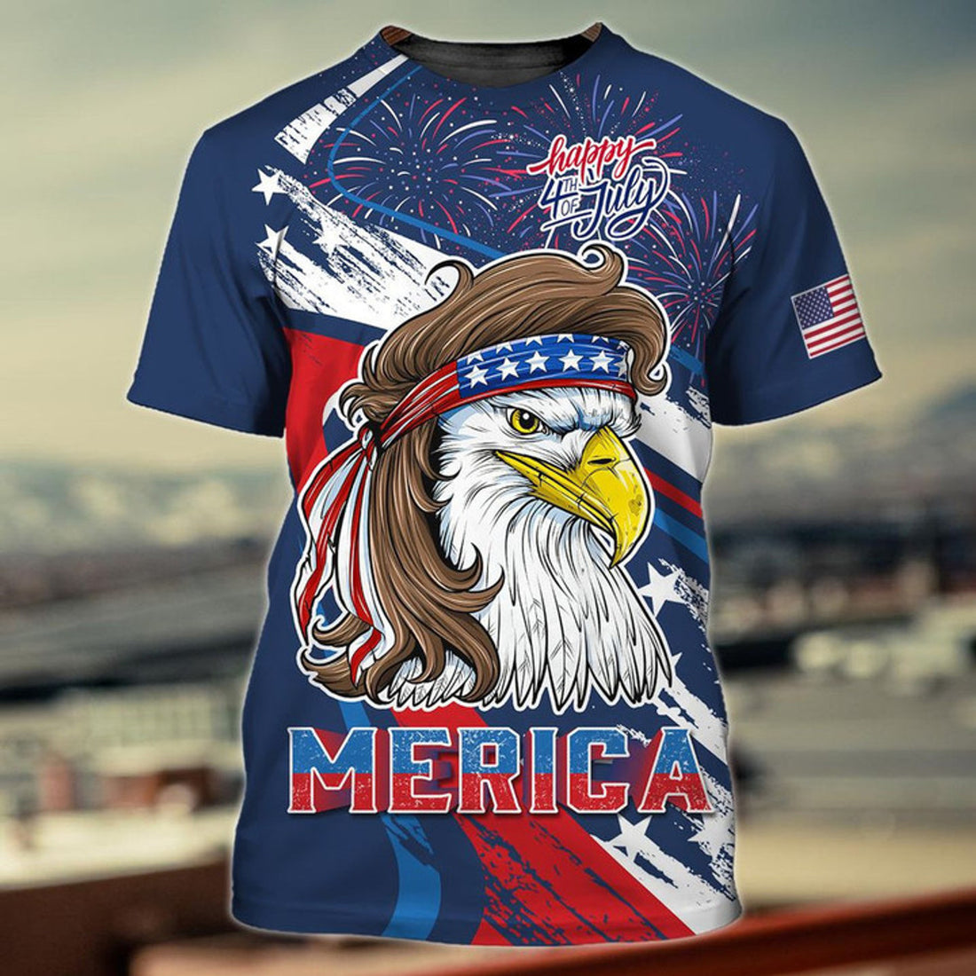 Happy Independence Day Usa Eagle 3D T-Shirt