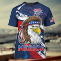 Happy Independence Day Usa Eagle 3D T-Shirt