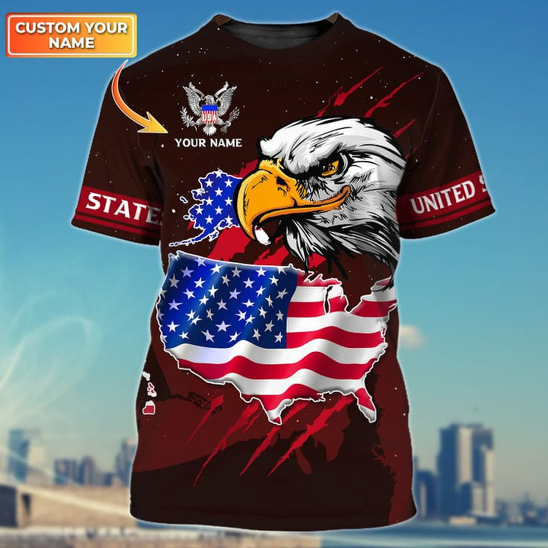 Custom Eagle American Pride T-Shirt