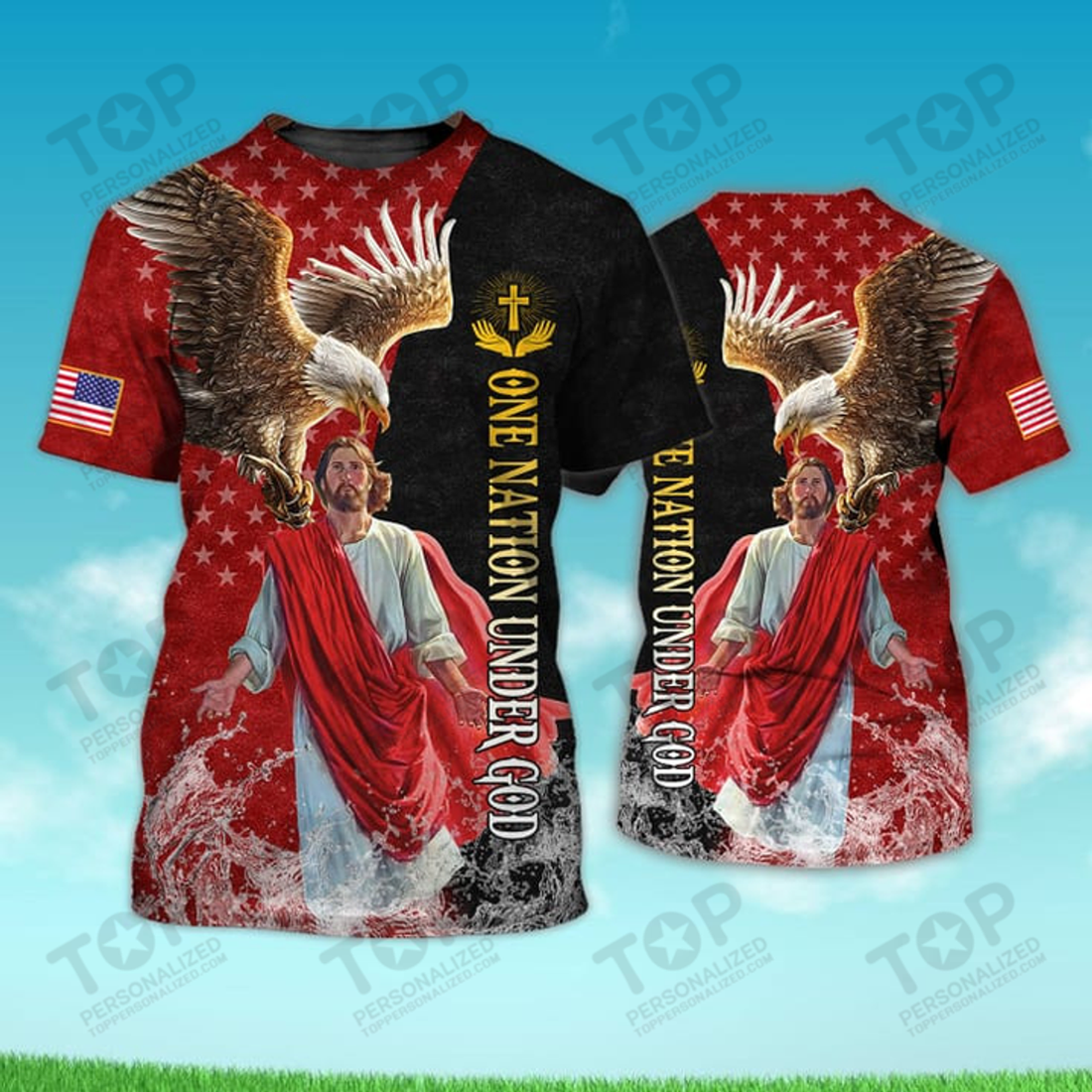 Eagle One Nation Under God 3D T-Shirt