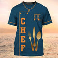 FUNSTUFFPRINT Customized Chef Shirt Chef Apparel Chef Wear Cook T-Shirt 3D Men Women 3D T-shirt