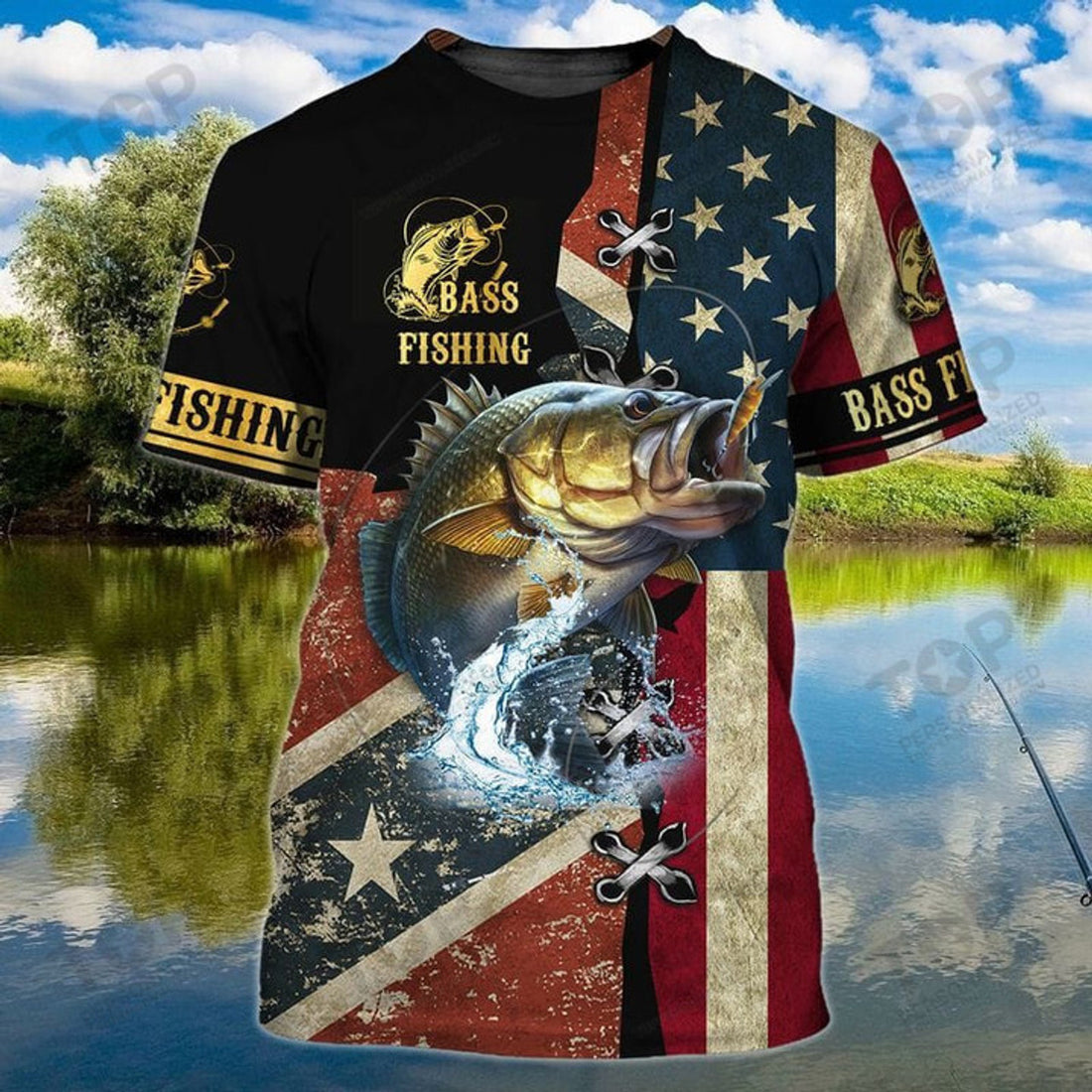 3D All Over Print T-Shirt Full Print - Fishing