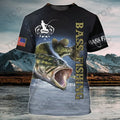Bass Fishing 3D All Over Print T-Shirt