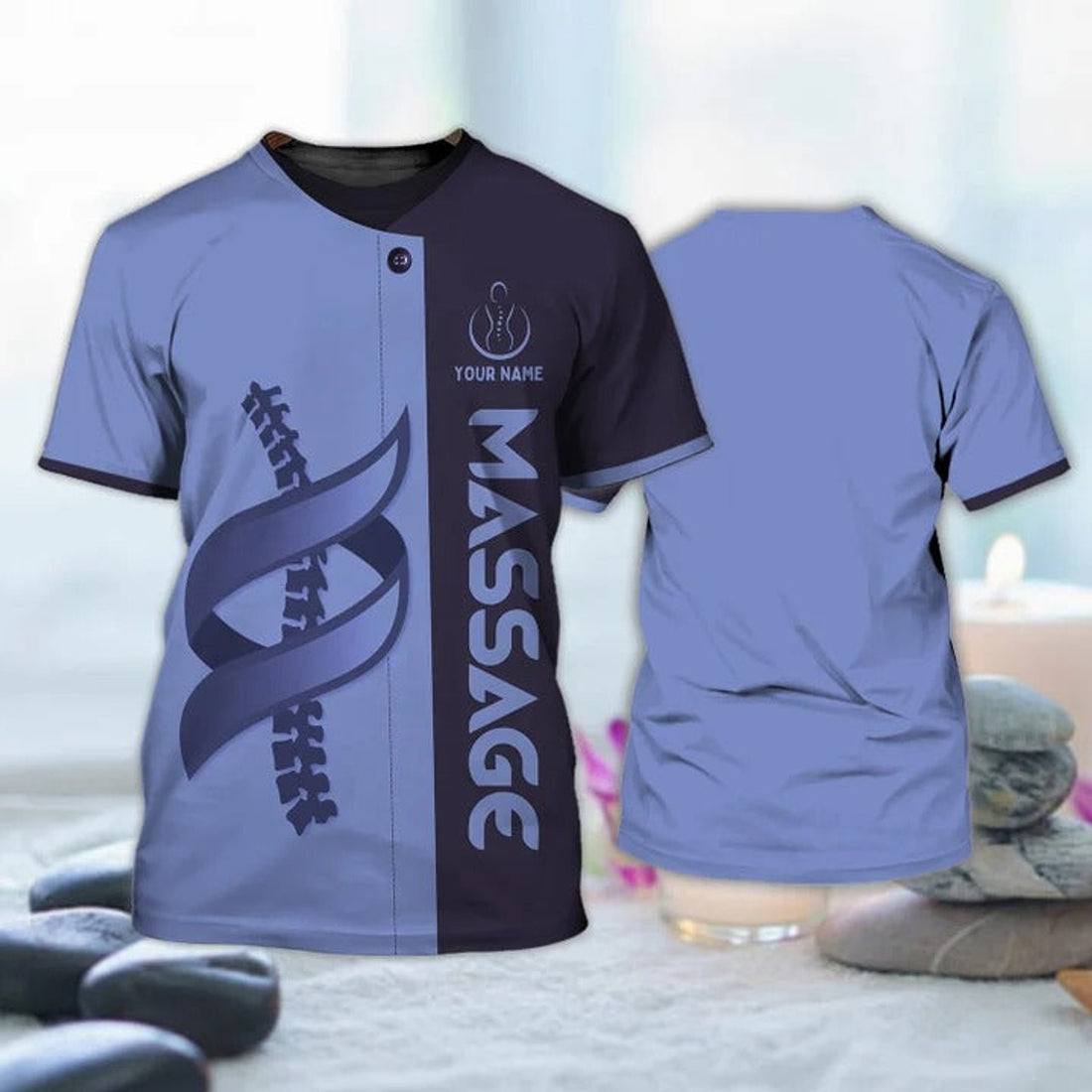 FUNSTUFFPRINT Custom Massage Therapy T-Shirts Massage Therapist Apparel Massage Shirt 3D T-shirt