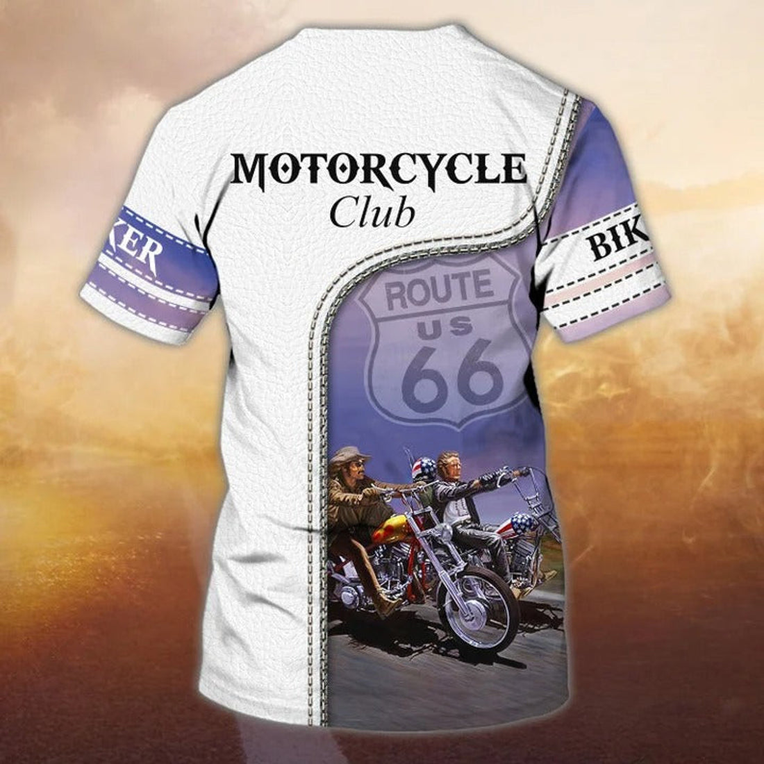 FUNSTUFFPRINT Custom 3D Biker Shirt, Motorcycle Club Uniform, Biker Gifts 3D T-shirt