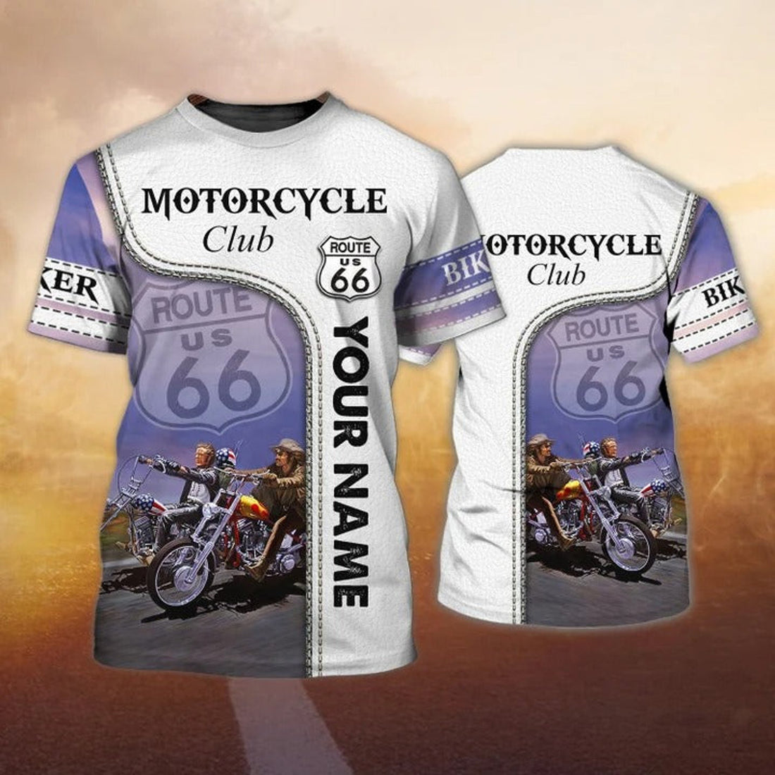 FUNSTUFFPRINT Custom 3D Biker Shirt, Motorcycle Club Uniform, Biker Gifts 3D T-shirt