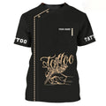 FUNSTUFFPRINT Tattoo Artist Personalized 3D T-Shirt Classic Tattoo Uniform, Tattoo Studio T-Shirt, Christmas Present For Tattoo 3D T-shirt