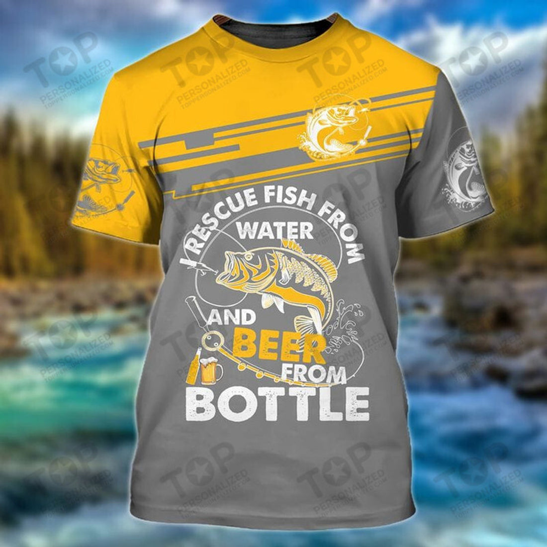 Fishing And Beer 3D All Over Print T-Shirt