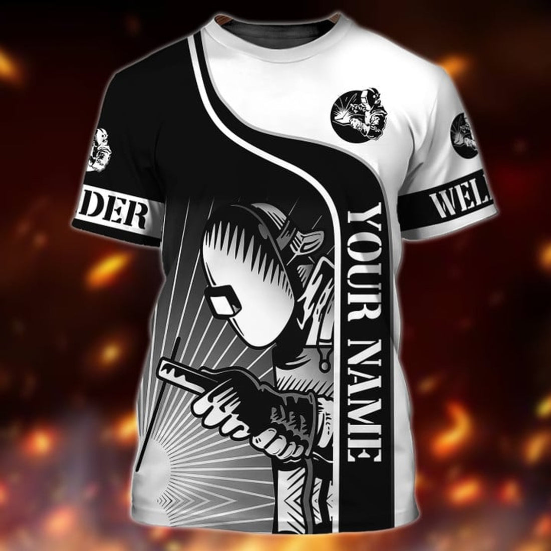 FUNSTUFFPRINT 3D All Over Print Welder Shirt, Love Welder Shirt for Man Women, Birthday Gift for Welder 3D T-shirt
